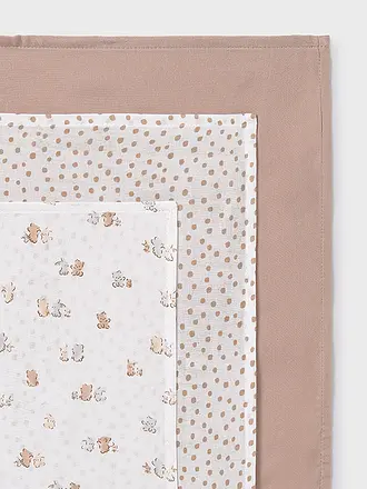 MAYORAL | Lange à langer pour bébé - Lot de 3 langes multifonction roses | beige
